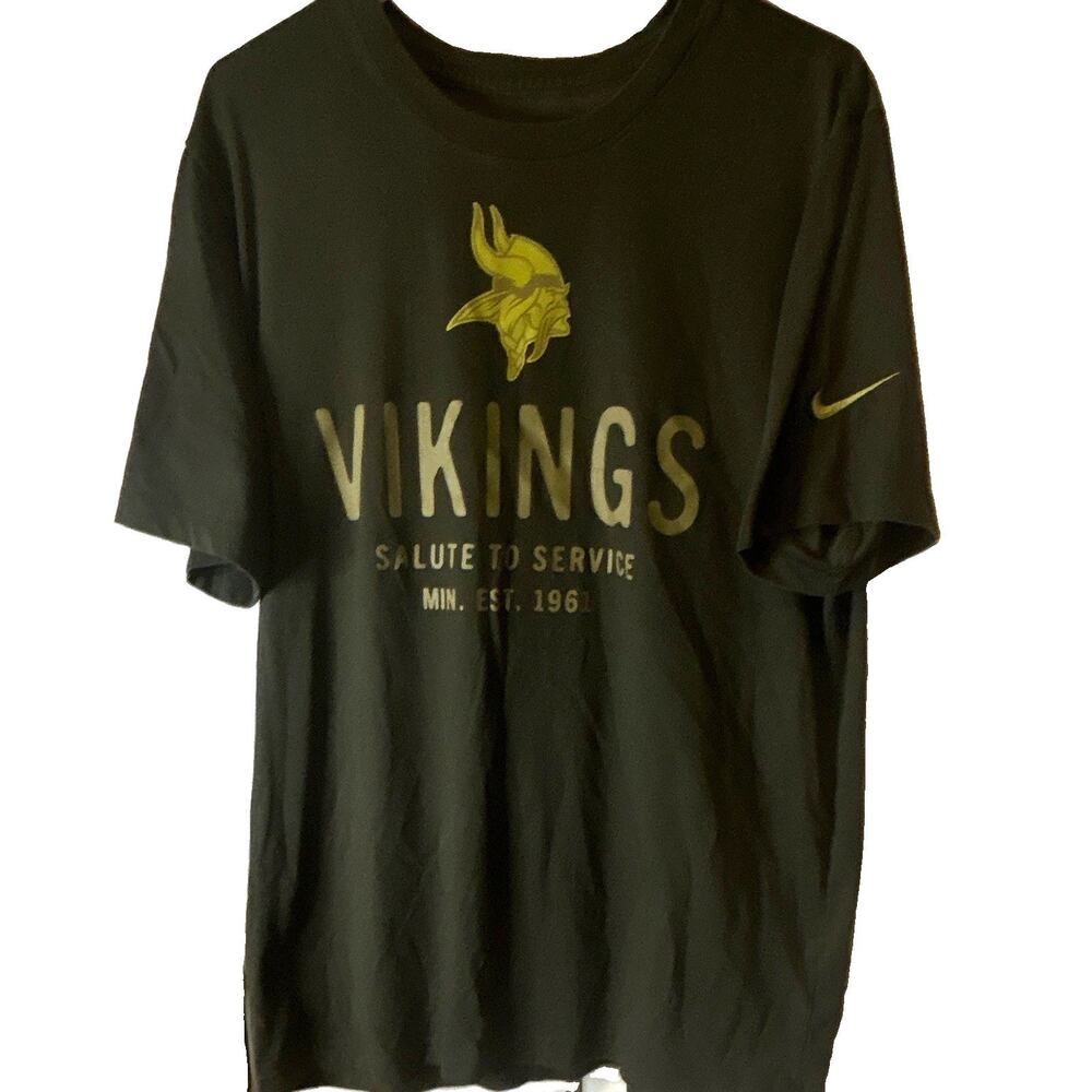 Nike Minnesota Vikings NFL Dri-FIT Salute to Service Green Shirt Size L